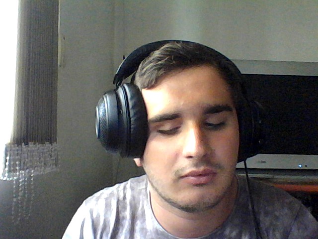 Me wearing my Razer Kraken headphones.